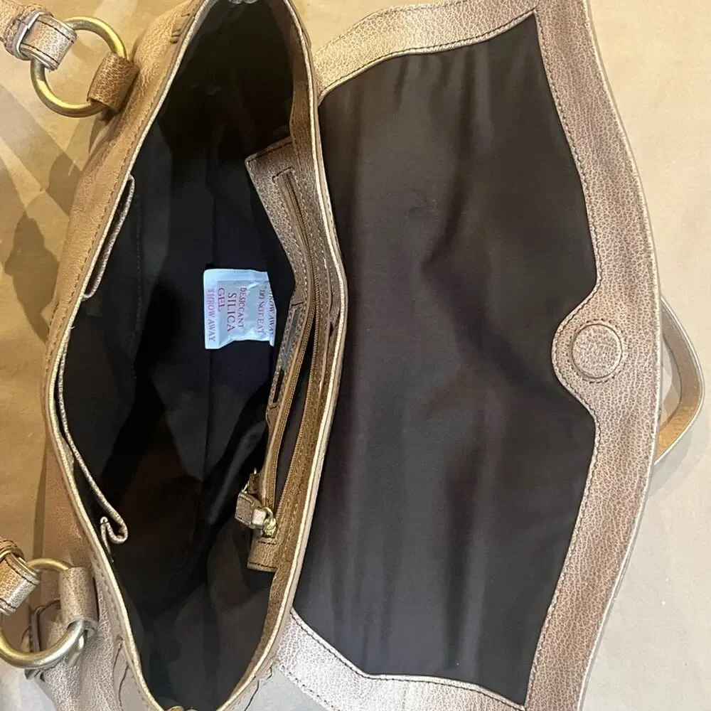 Kenneth Cole New York Pebbled Leather Satchel Purse Double Handle Carry NWT